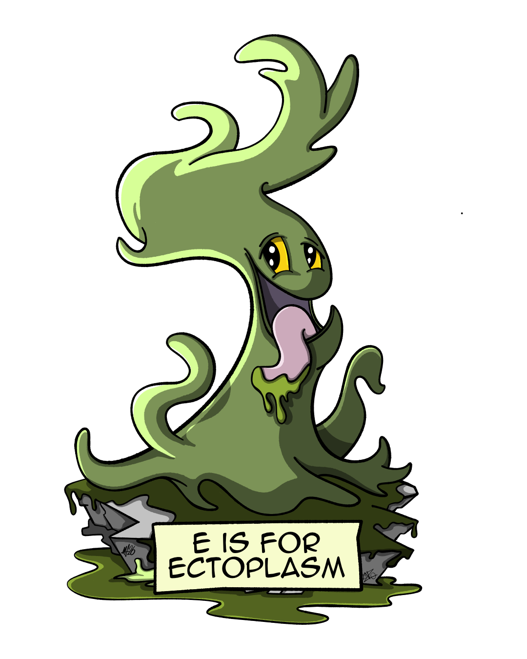 A spooky, gooey, yet incredibly friendly blob of ghost slime.